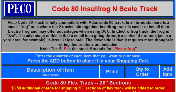 N PECO SL397 Streamline Code 80 Insulfrog Medium Radius Wye Turnout for sale online 